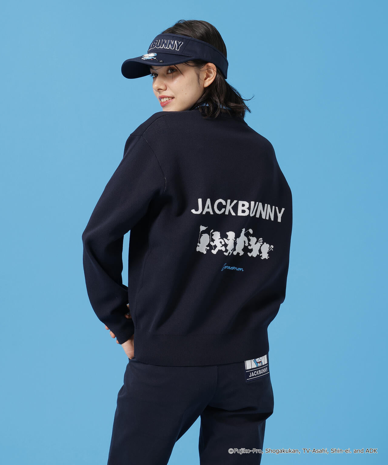 【ドラえもん】ダブルジャガードクルーネックニットプルオーバー