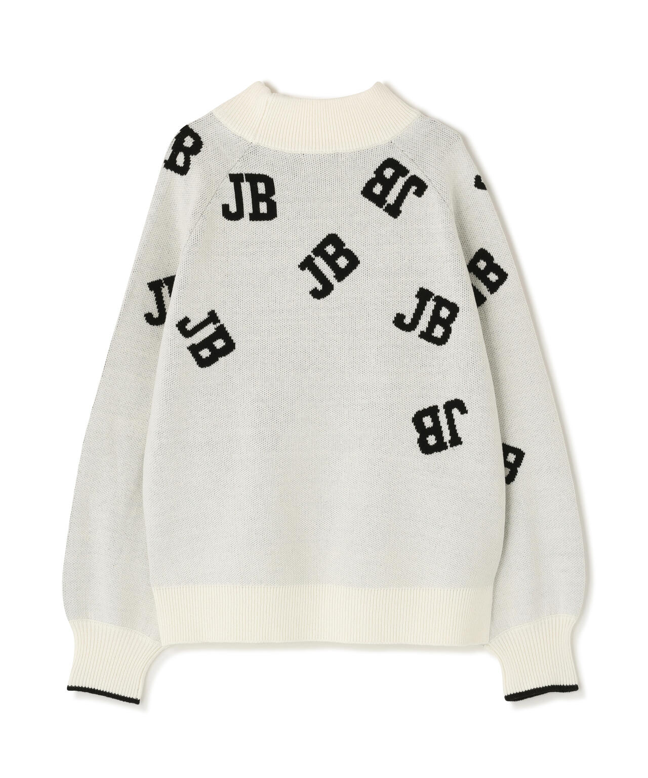 カジュアルモックネックニットプルオーバー