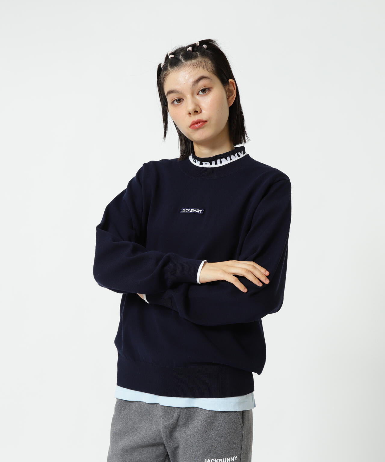 16Gクルーネックニットプルオーバー