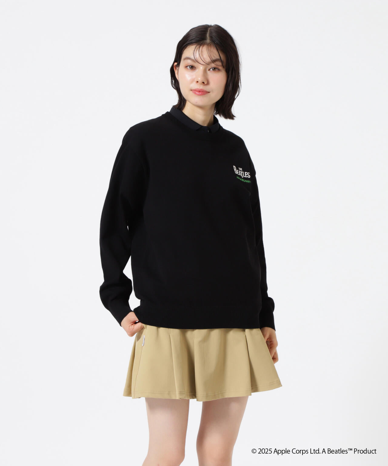 【The BEATLES ×Jack Bunny!!】長袖クルーネックニットプルオーバー