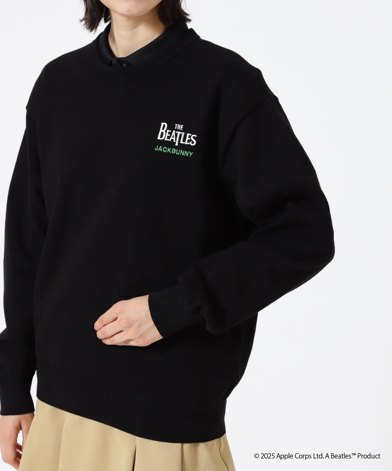 【The BEATLES ×Jack Bunny!!】長袖クルーネックニットプルオーバー
