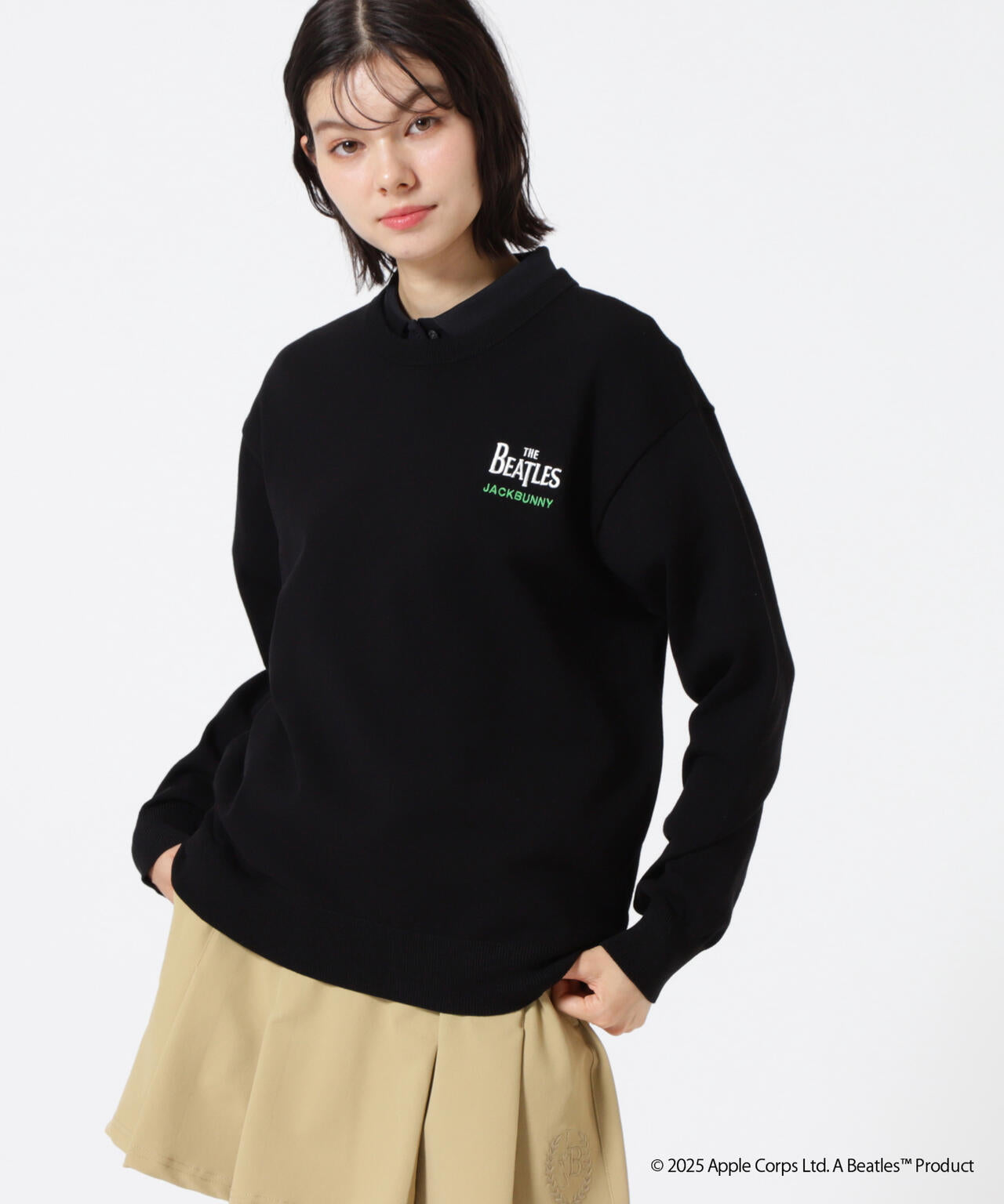 【The BEATLES ×Jack Bunny!!】長袖クルーネックニットプルオーバー