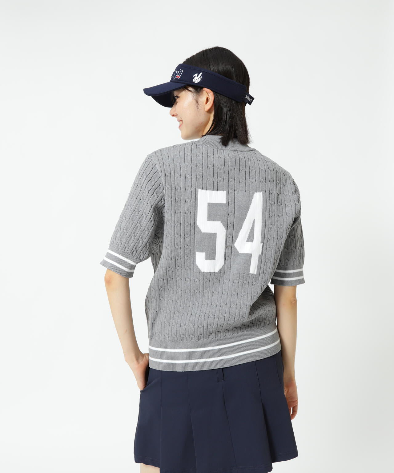 PEケーブル半袖モックネック