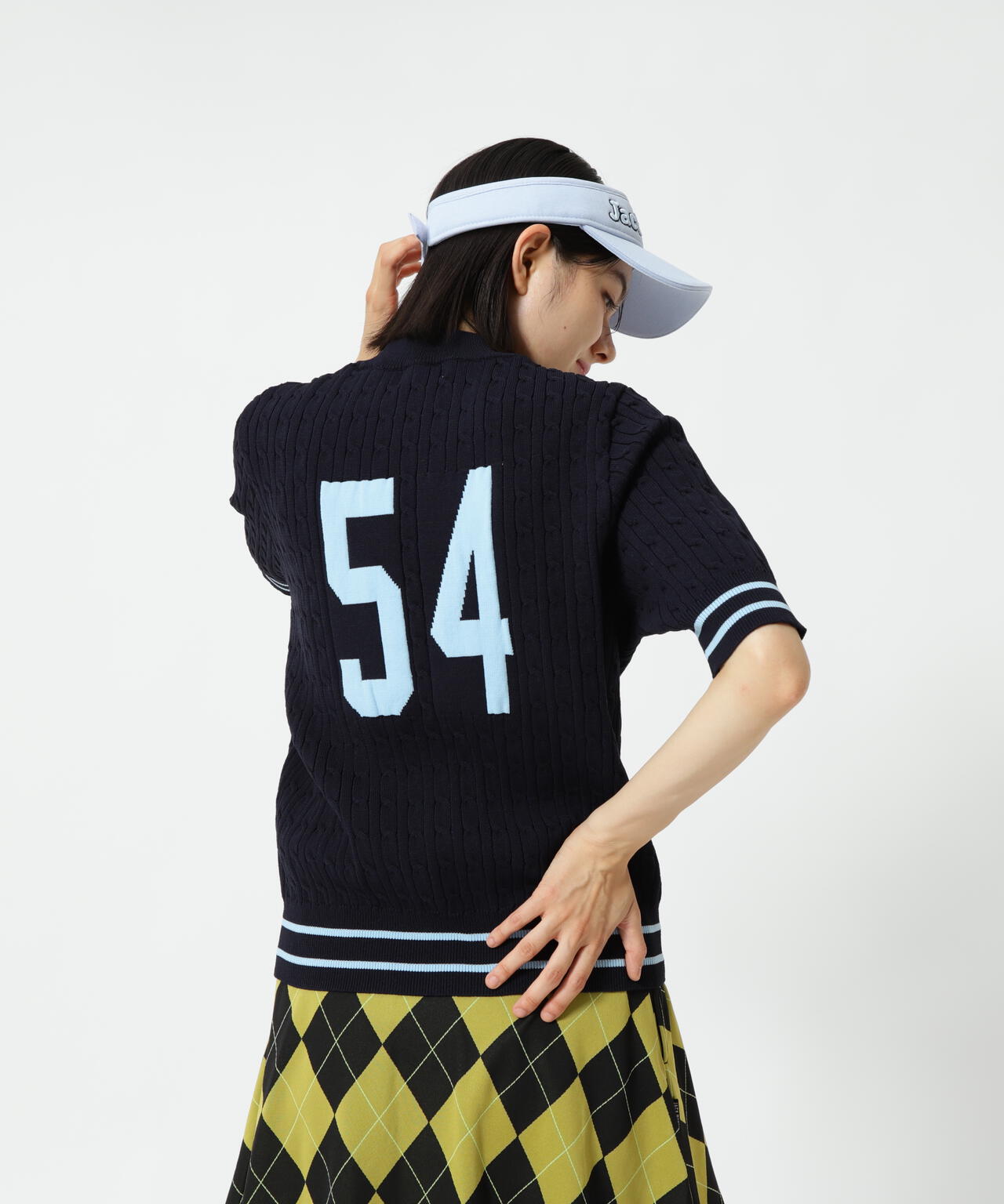 PEケーブル半袖モックネック