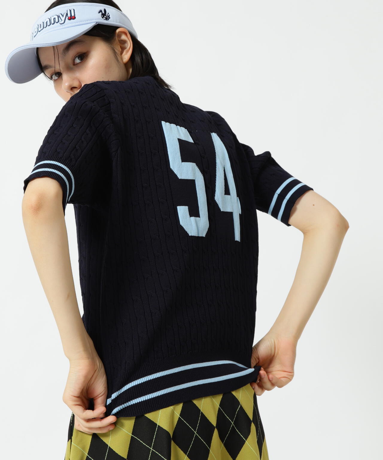 PEケーブル半袖モックネック