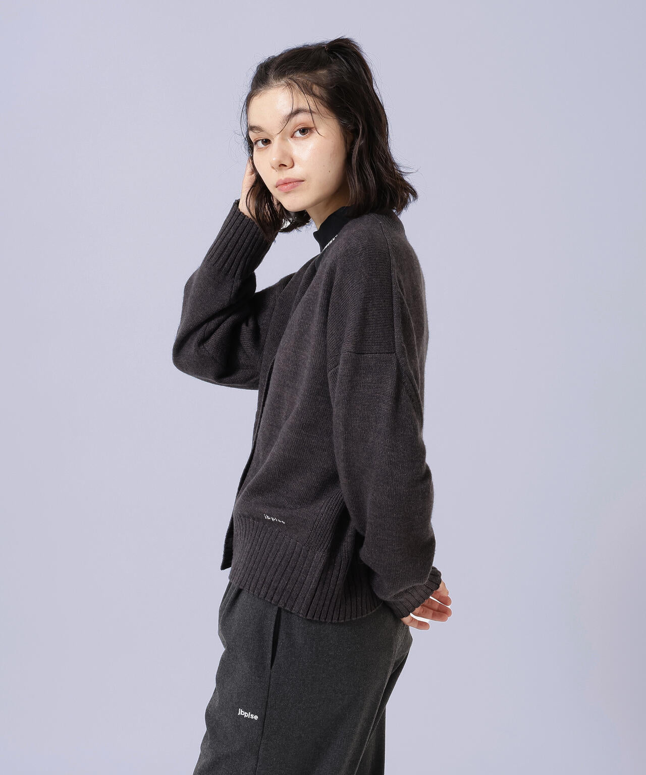 【jbplse】クリンプブレンドウールカーディガン