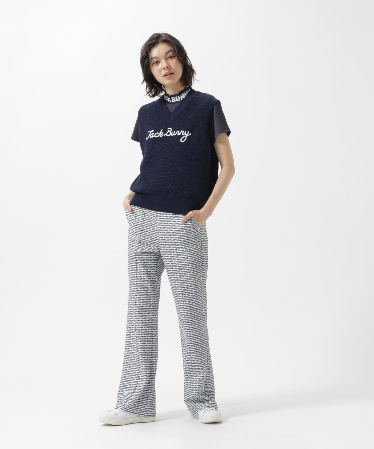 トリコットツイル 楽々美脚パンツ