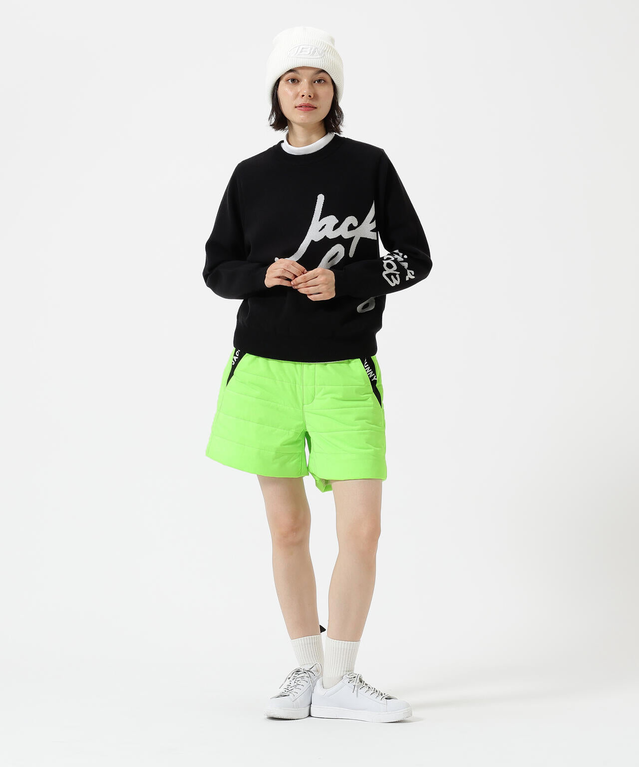 PEスムースラミネート中綿ショートパンツ