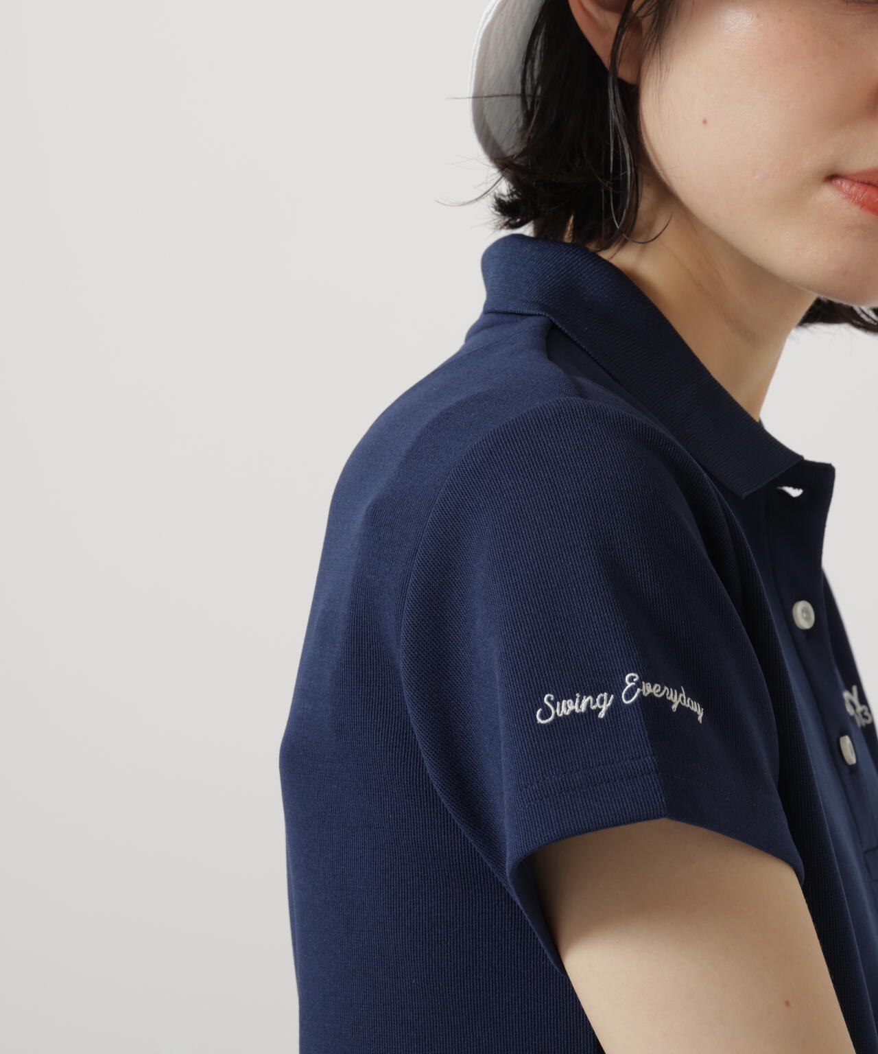 軽量ピンカリストレッチ半袖ポロシャツ