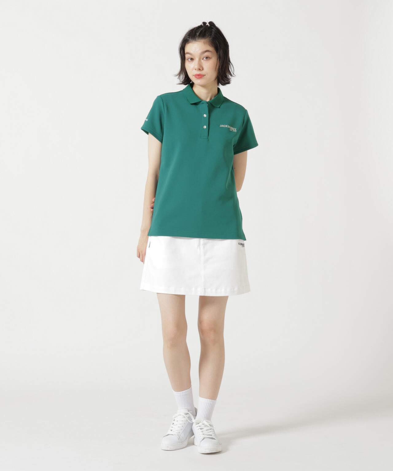 軽量ピンカリストレッチ半袖ポロシャツ