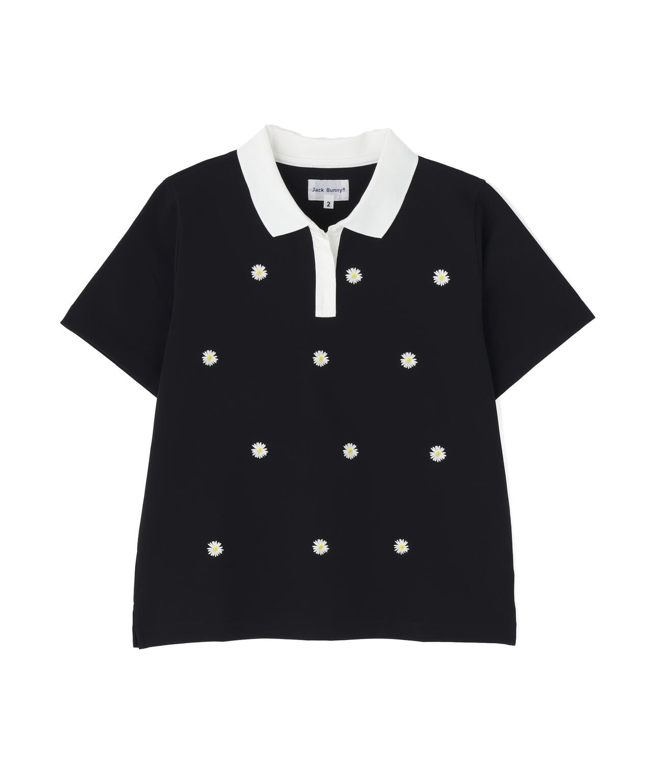 【CINEMA MONOTONE】グリッドストレッチFlower半袖ポロシャツ