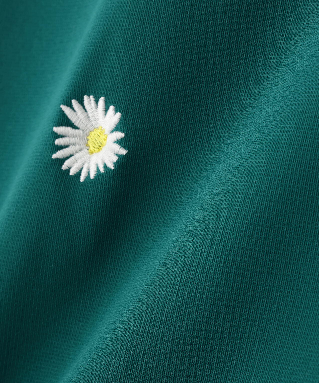 【CINEMA MONOTONE】グリッドストレッチFlower半袖ポロシャツ