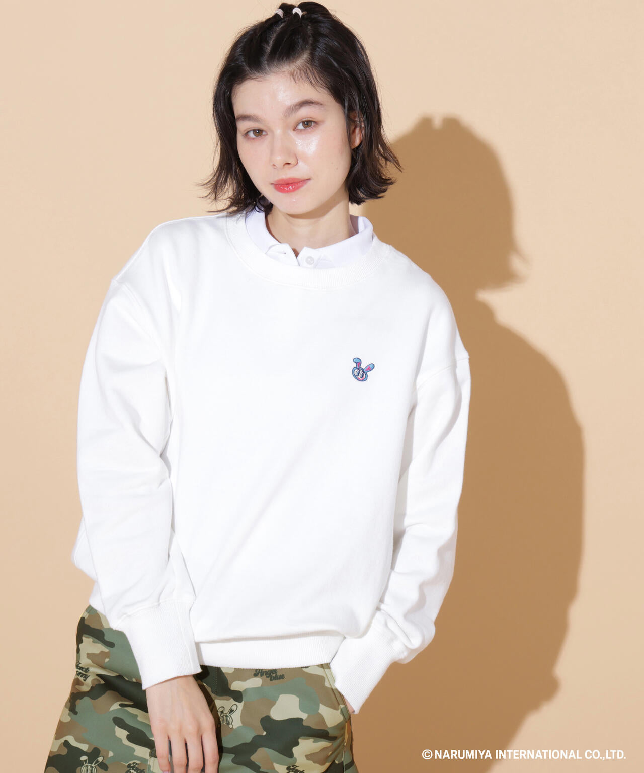 【一部店舗&公式オンライン限定】エンジェルブルーコラボ裏毛スウェットクルーネックプルオーバー