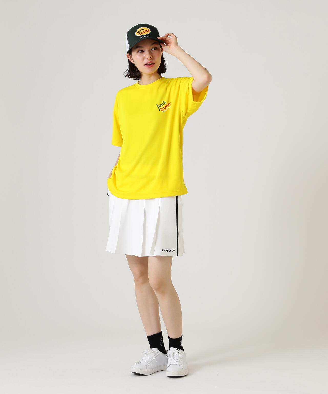 PEバックメッシュ半袖プリントTシャツ