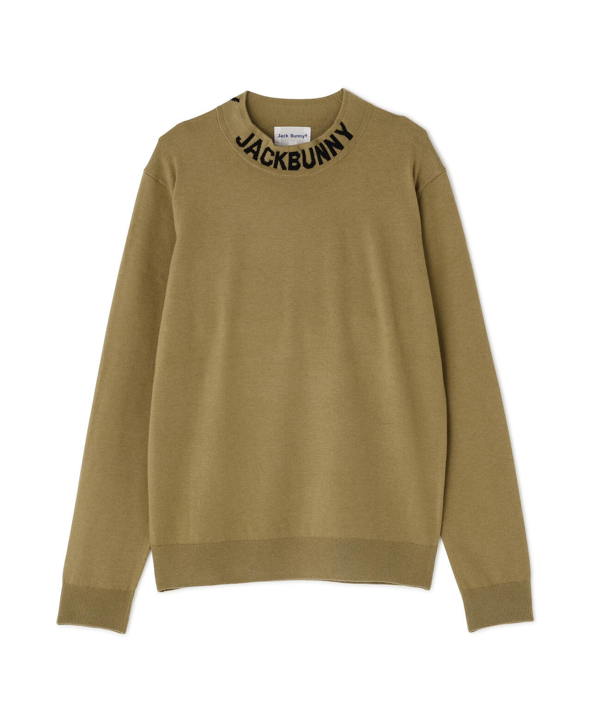 カシミヤタッチモックネックニット
