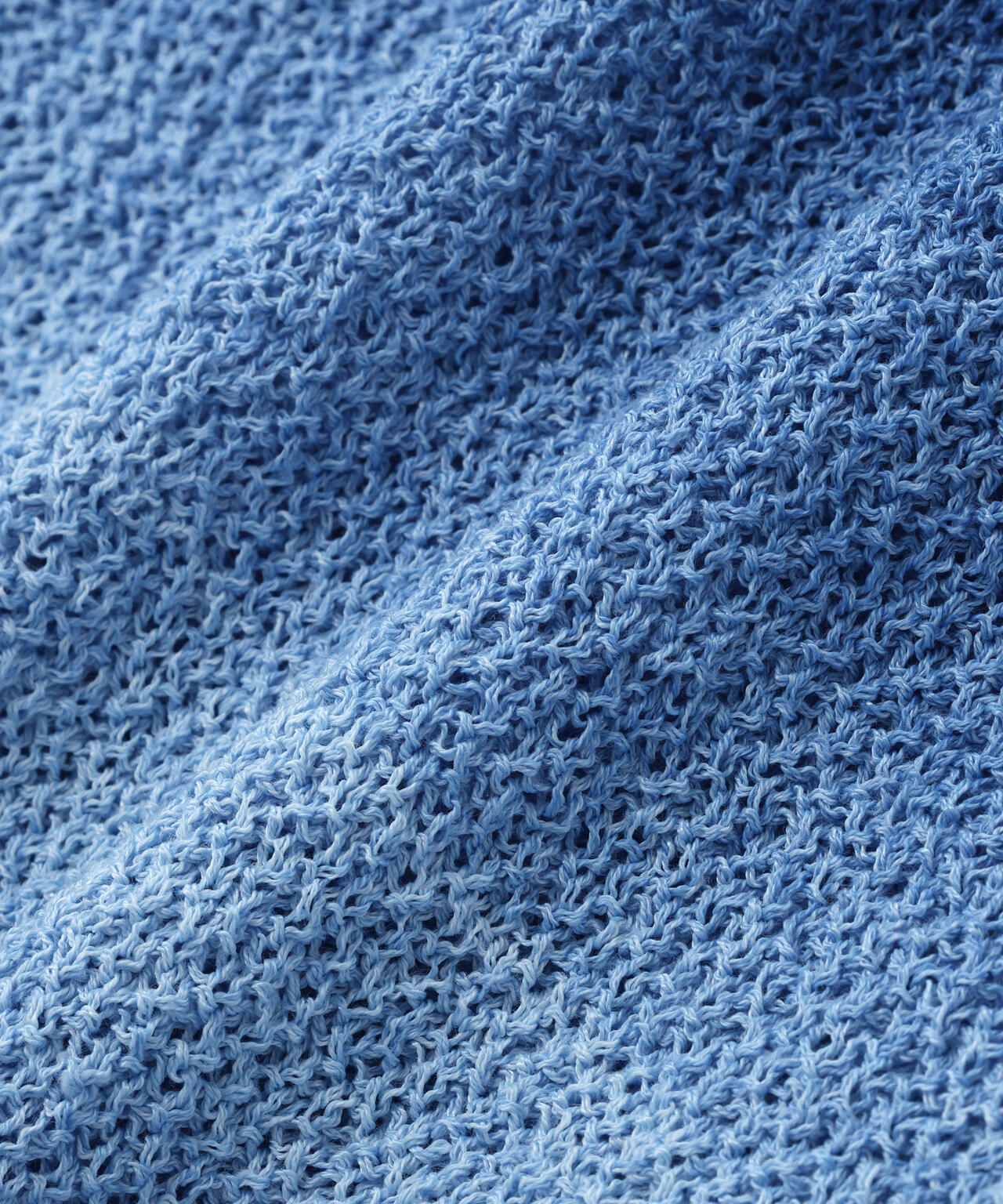 カノコ編みPEVネックニットベストプルオーバー