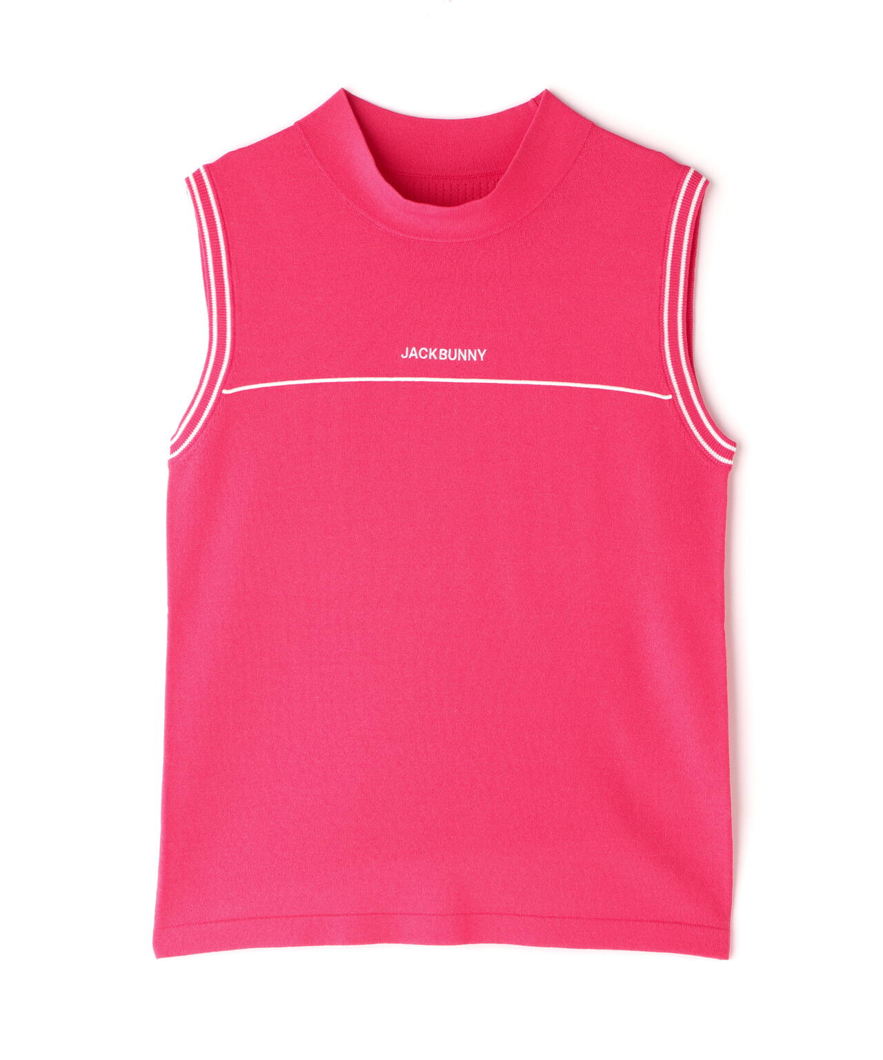 ノースリーブモックネックニット