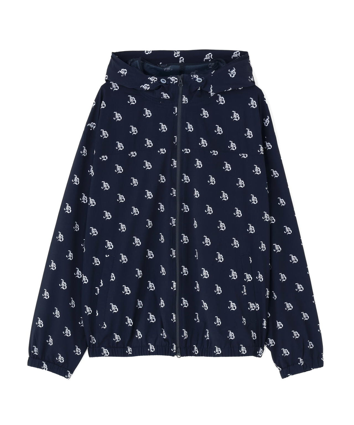 ゴシックロゴプリント裏メッシュフーディブルゾン (WOMENS)