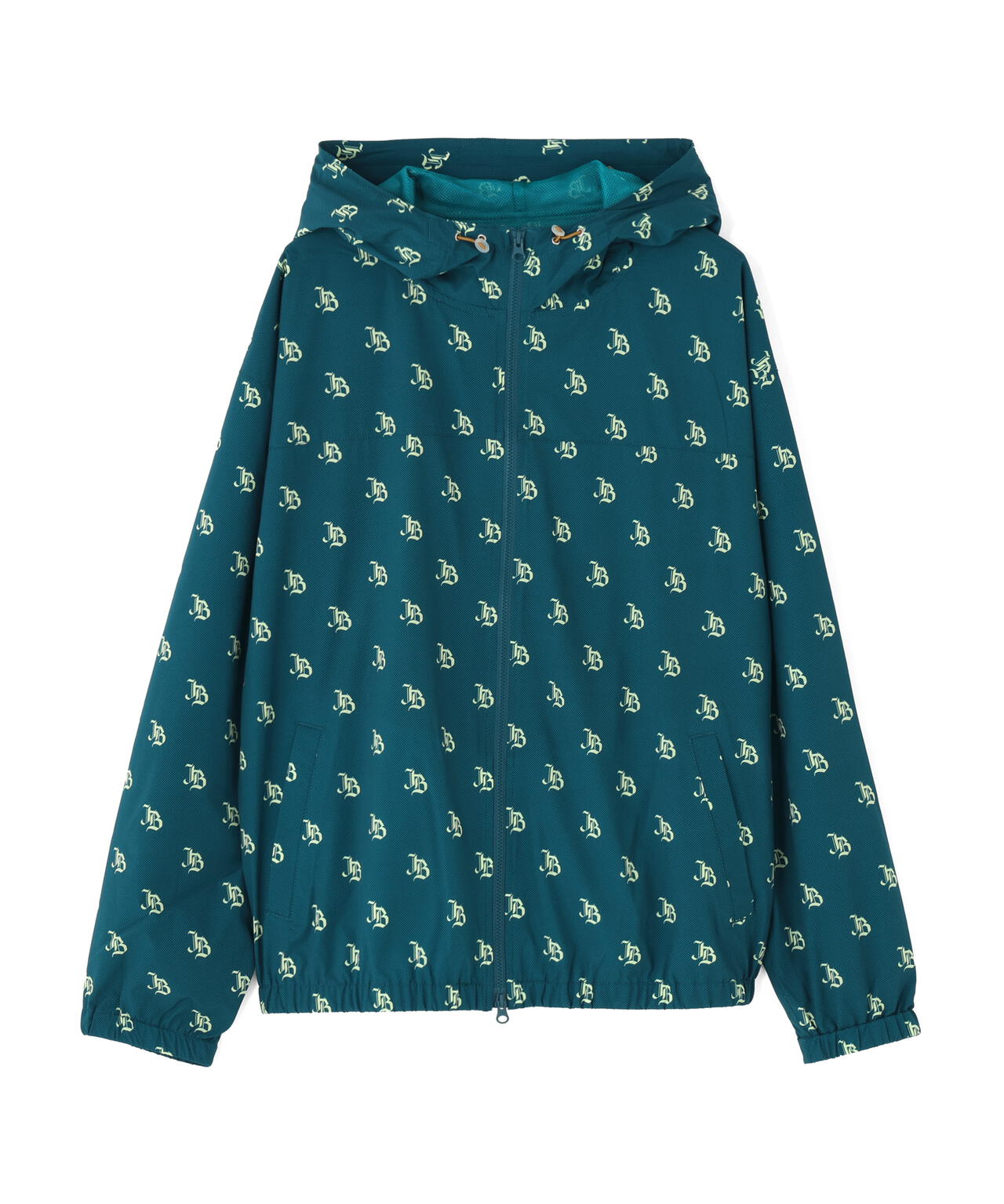 ゴシックロゴプリント裏メッシュフーディブルゾン (WOMENS)
