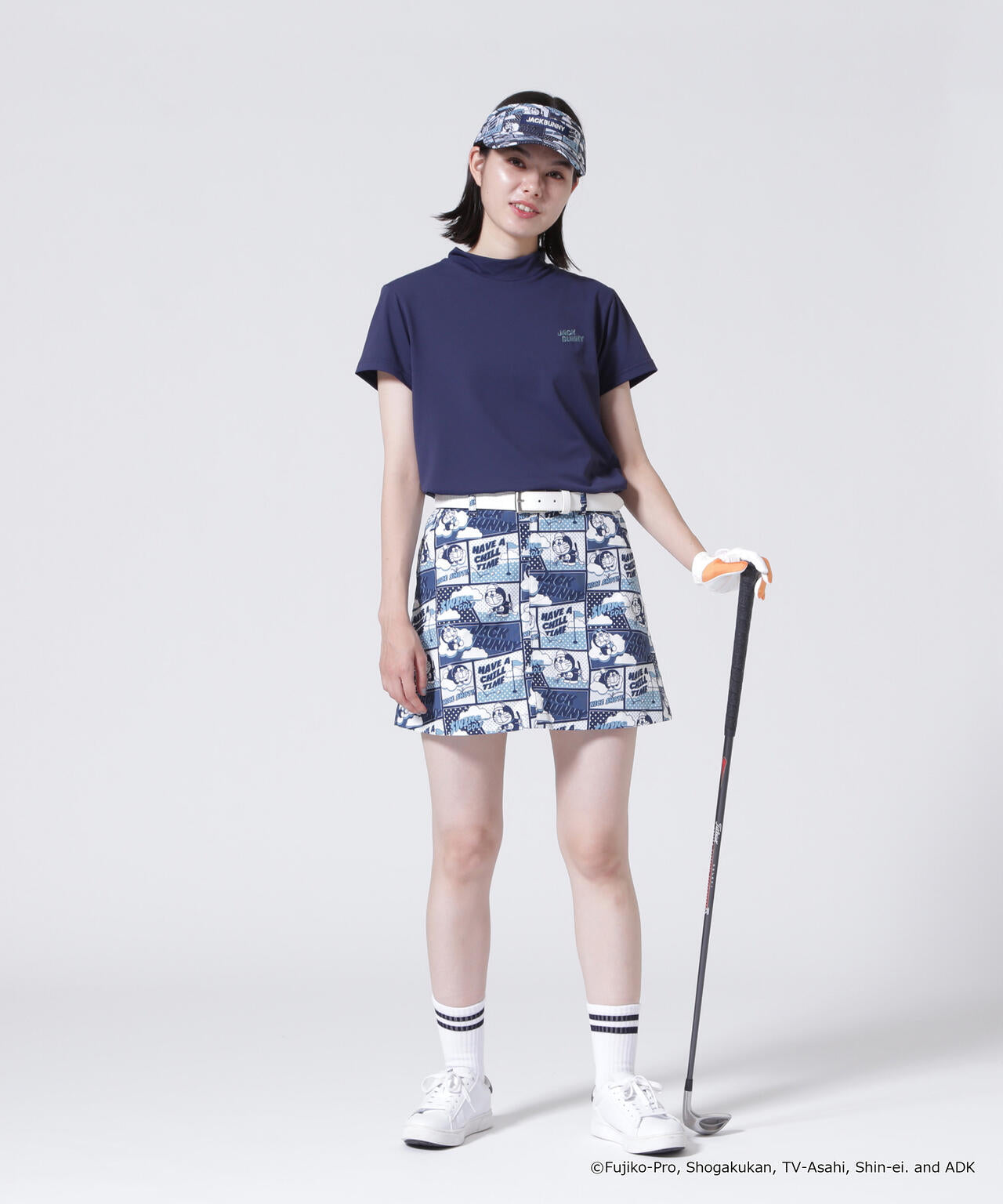 【ドラえもん】ストレッチミニリップ 総柄スカート