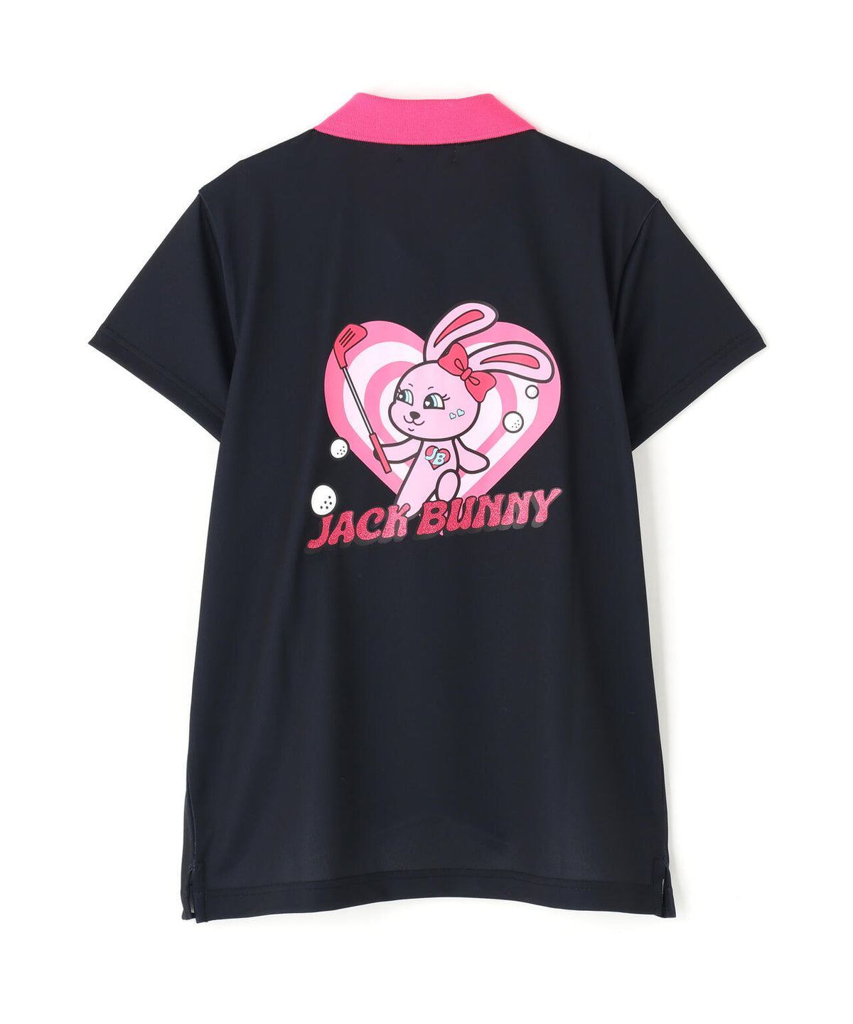 【ルナ&サニー】シングルカノコ バックプリント半袖ポロシャツ