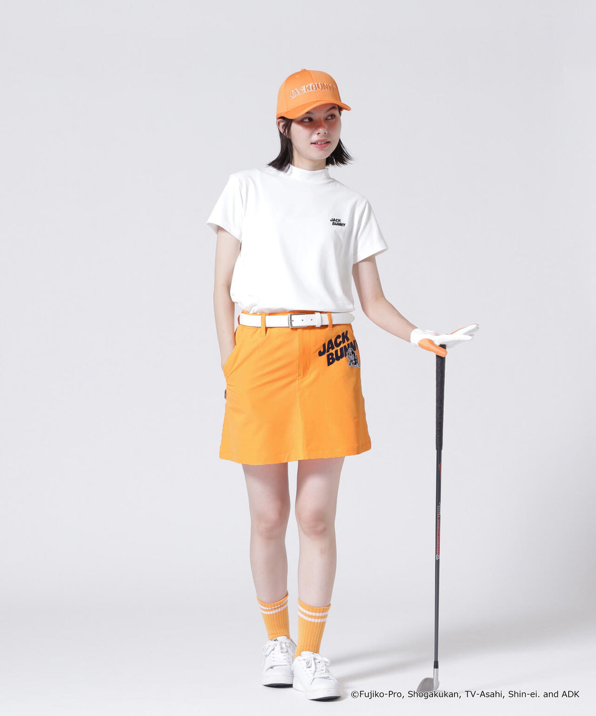 【ドラえもん】ストレッチジャガード半袖モックネック