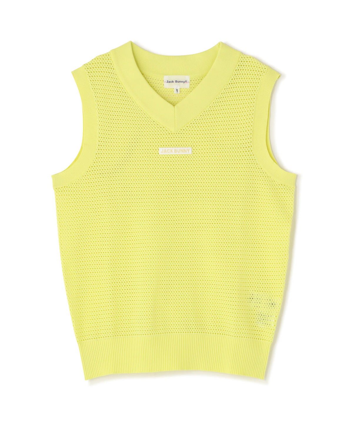 イージーケアキューブメッシュVネックニットベスト (WOMENS)