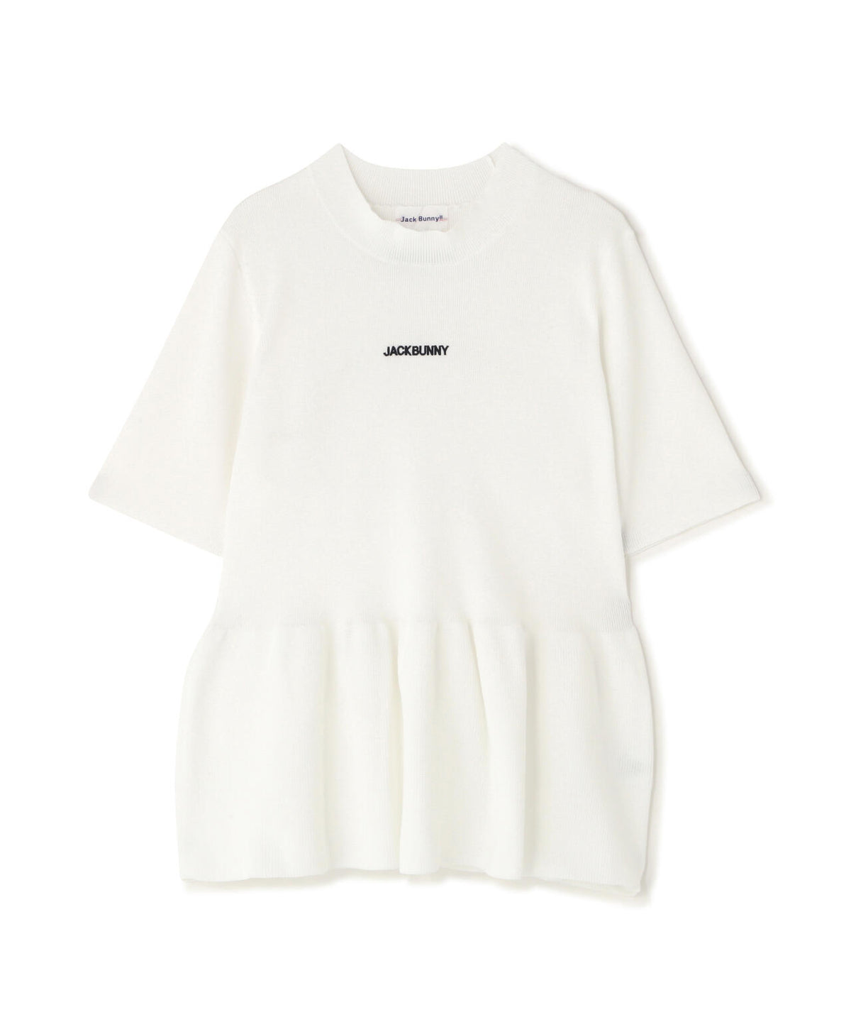 イージーケアフレア半袖モックネックニット (WOMENS)