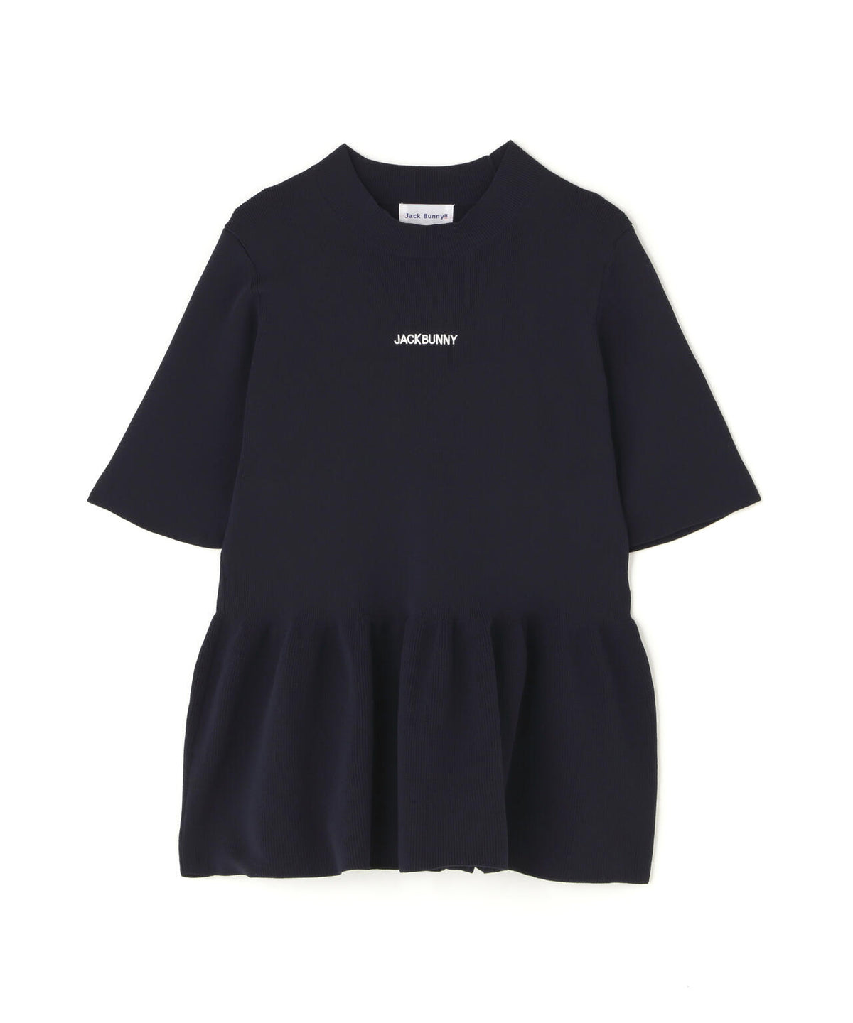 イージーケアフレア半袖モックネックニット (WOMENS)