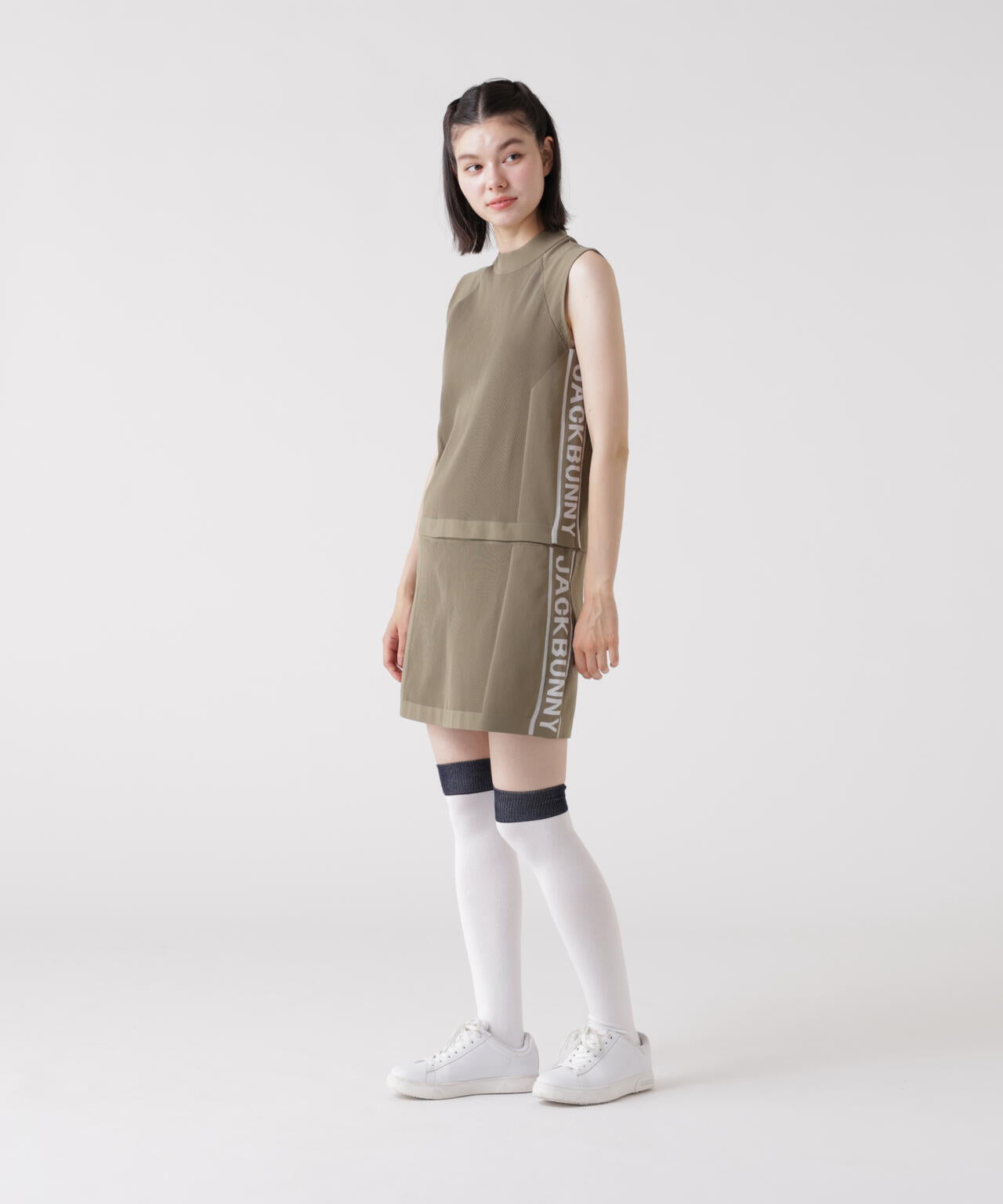 ロゴJQ ノースリーブニットワンピース