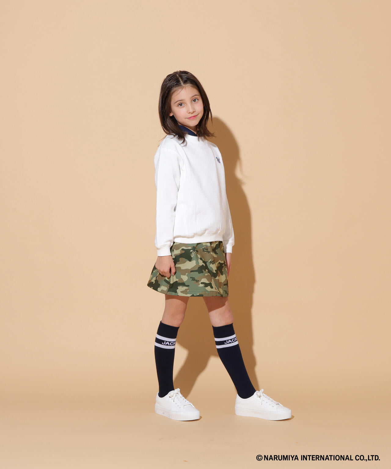【一部店舗&公式オンライン限定】エンジェルブルーコラボカモフラ柄スカート (ジュニア)