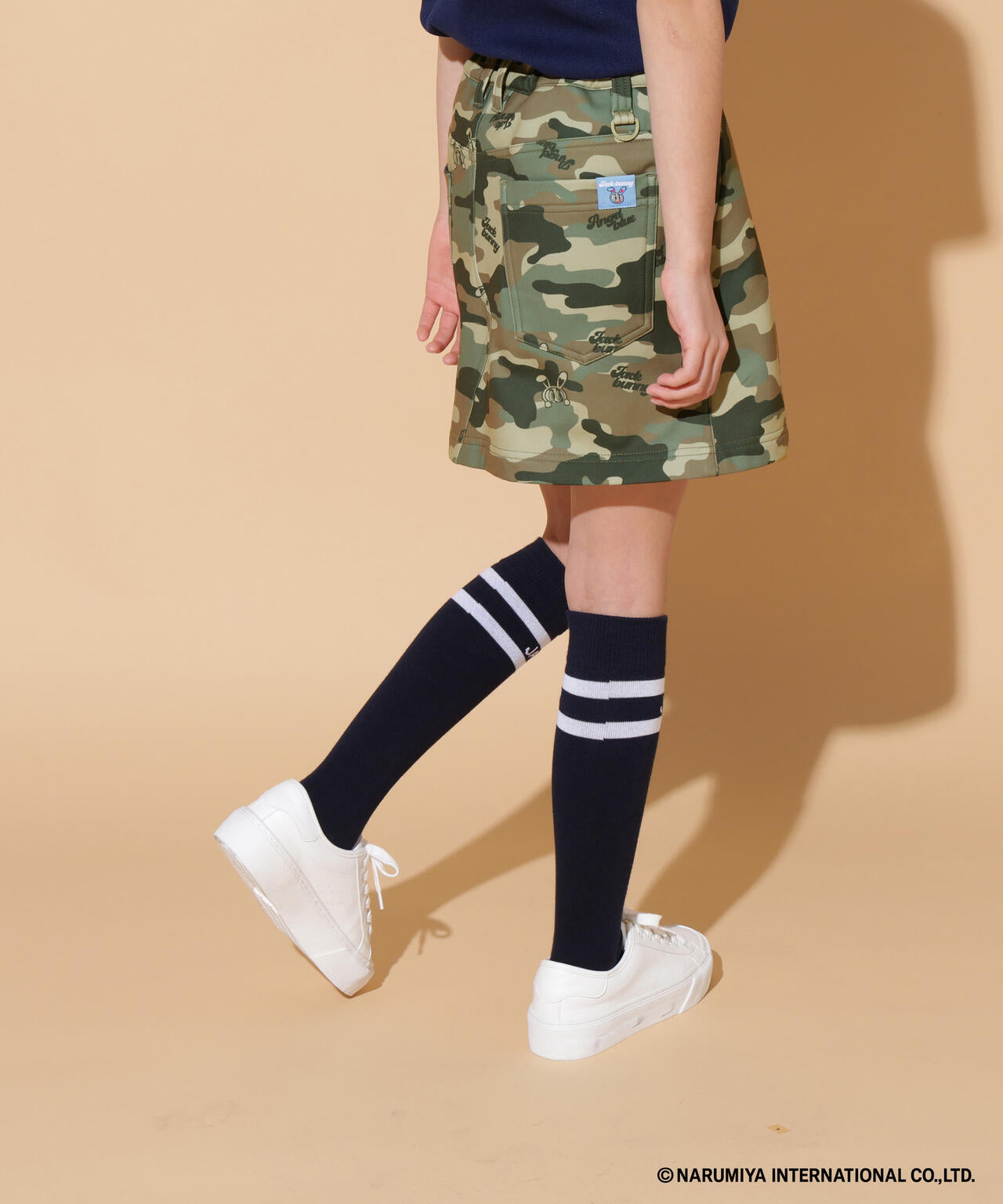 【一部店舗&公式オンライン限定】エンジェルブルーコラボカモフラ柄スカート (ジュニア)