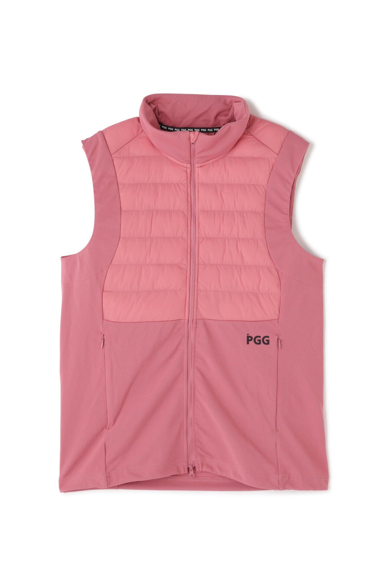【PGG】アモッサ×ナイロンメカニカルストレッチタフタ スタンドジップベスト (MENS)
