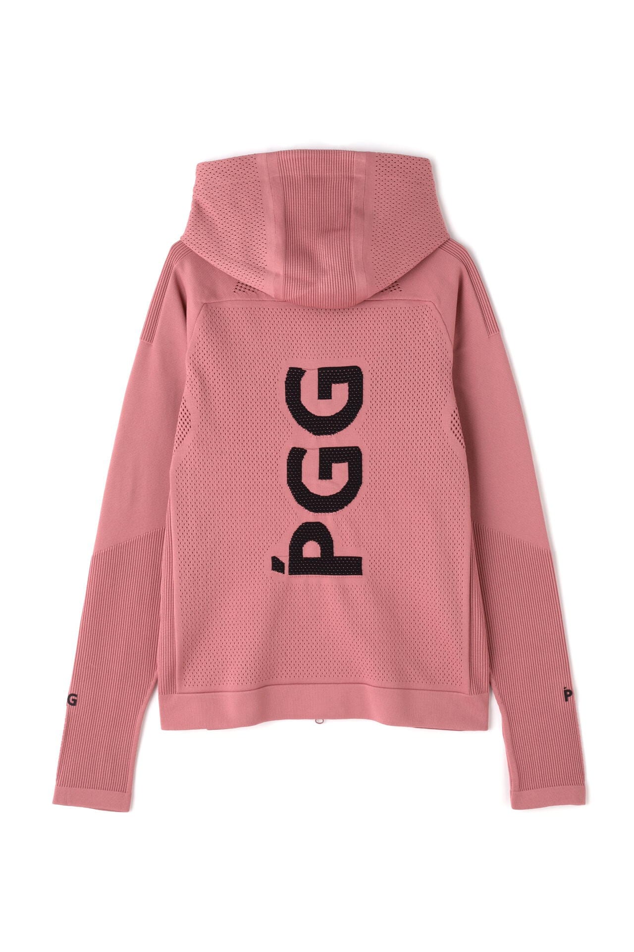 【PGG】ポリエステルヤーン フルジップニットフーディジャケット (MENS)