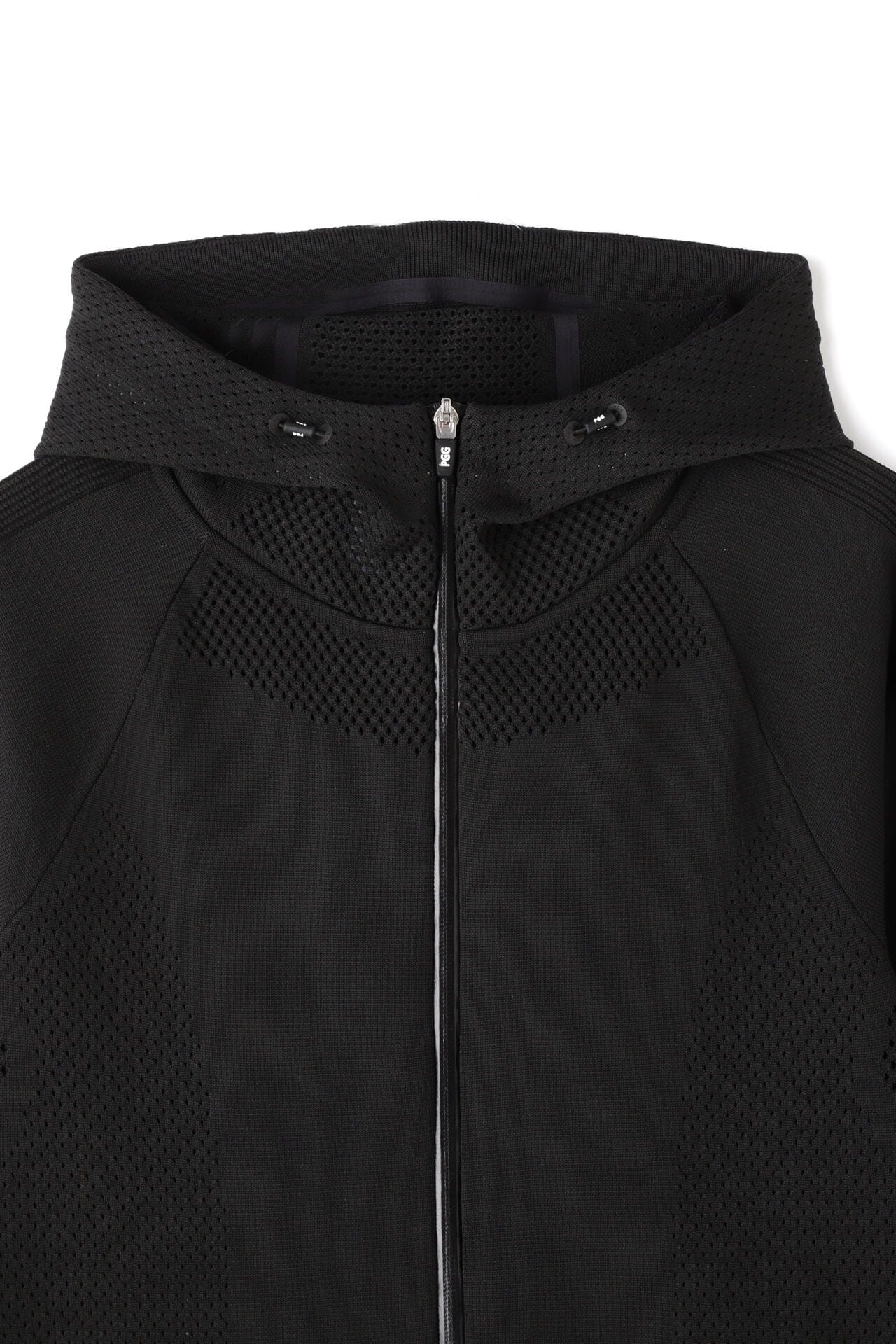 【PGG】【GSIX】ポリエステルヤーン フルジップニットフーディジャケット (MENS)