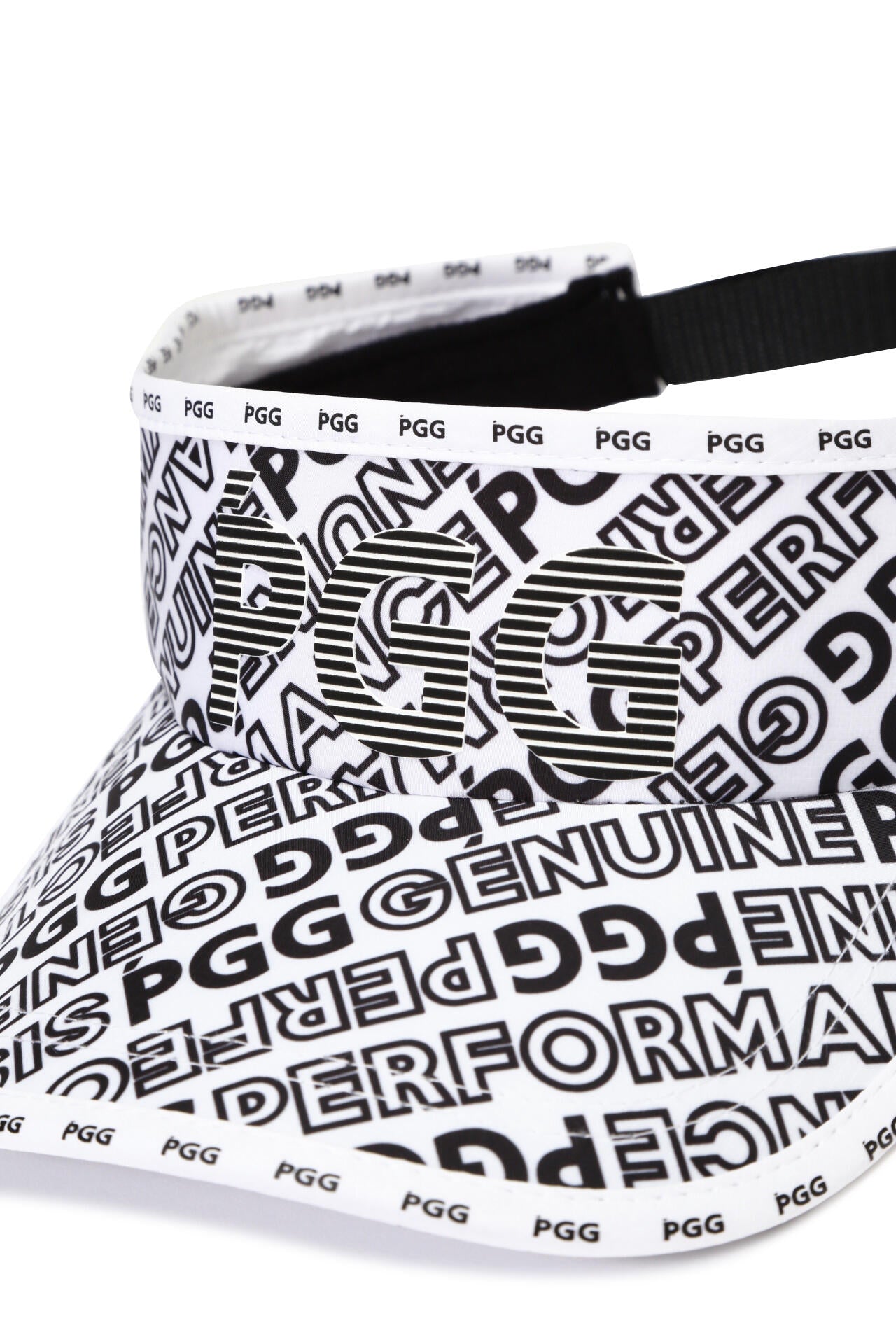 【PGG】SUNWELLバイザー <マーブル・ロゴ総柄> (UNISEX)