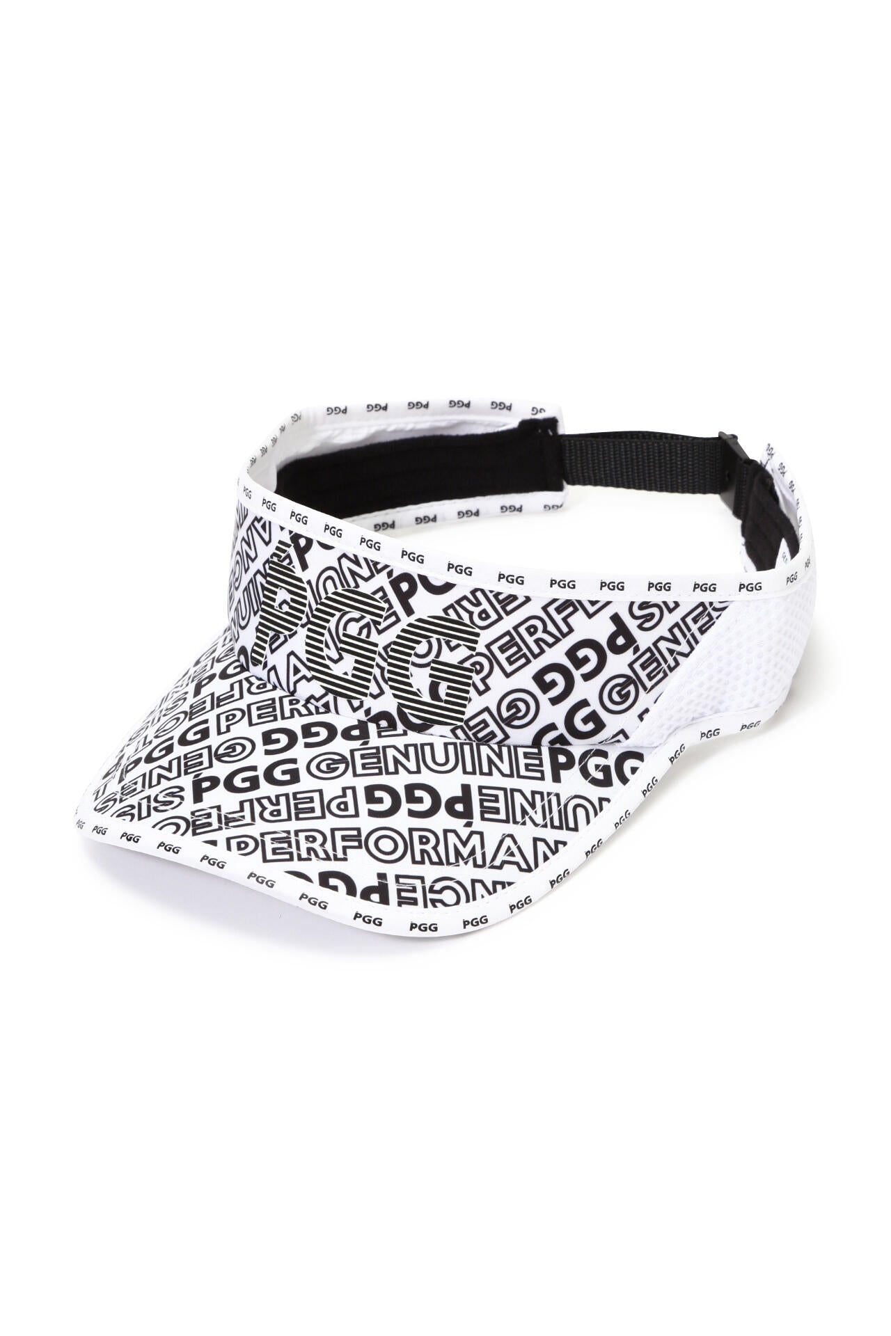 【PGG】SUNWELLバイザー <マーブル・ロゴ総柄> (UNISEX)