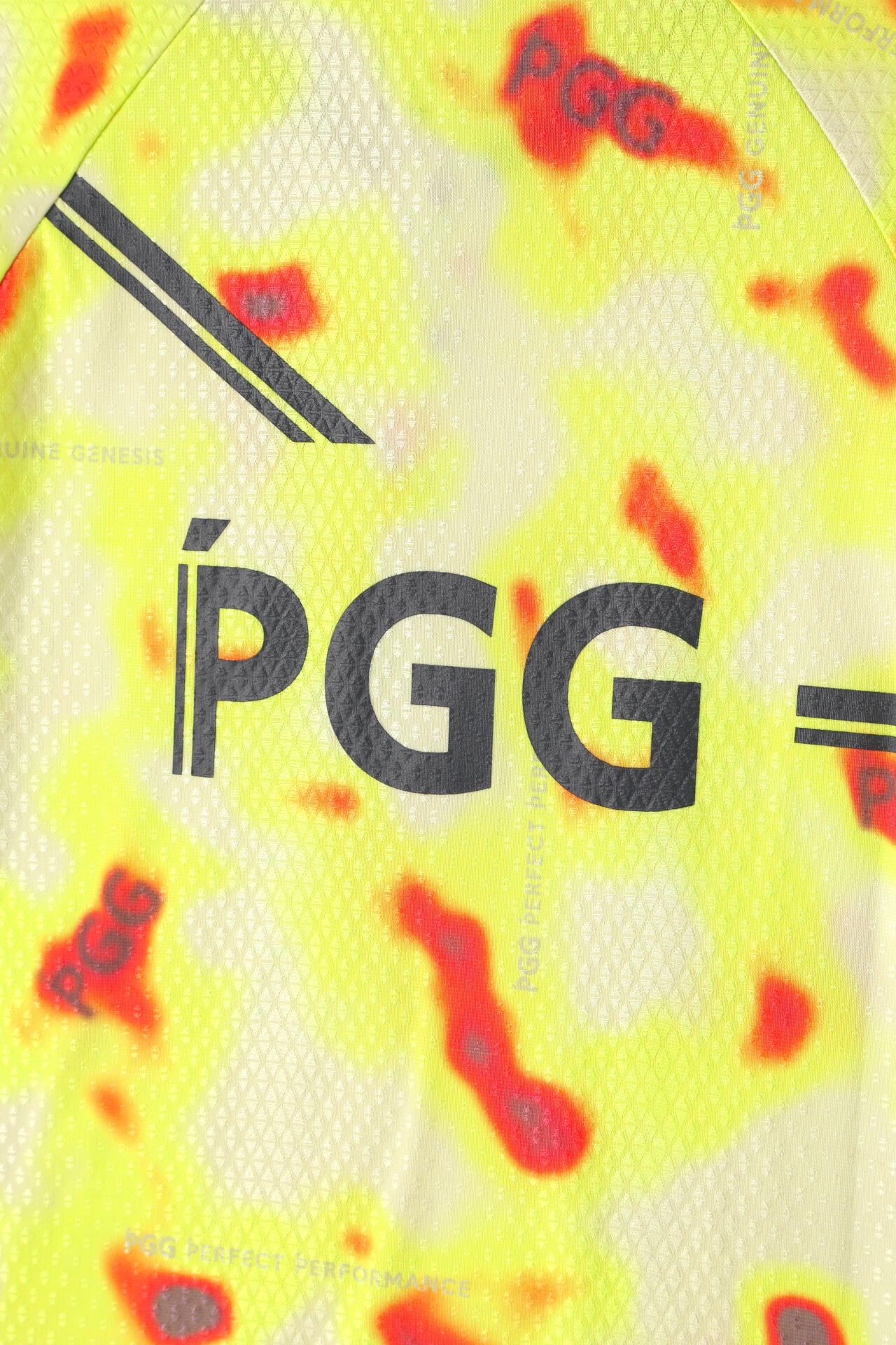 【PGG】トリコットジャガード ナイロンストレッチ半袖ポロシャツ <サーモグラフィ> (MENS)