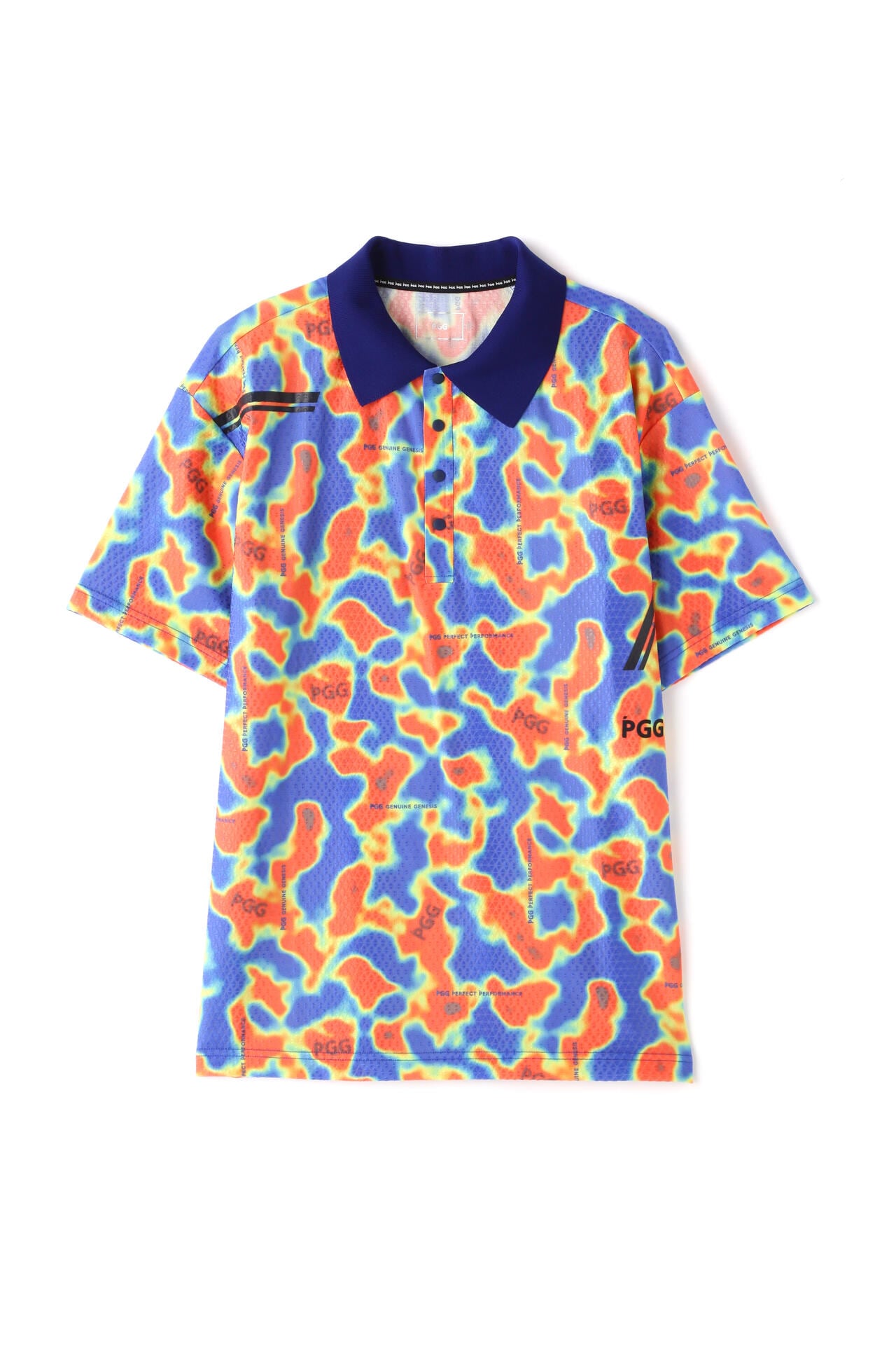 【PGG】【GSIX】トリコットジャガード ナイロンストレッチ半袖ポロシャツ <サーモグラフィ> (MENS)
