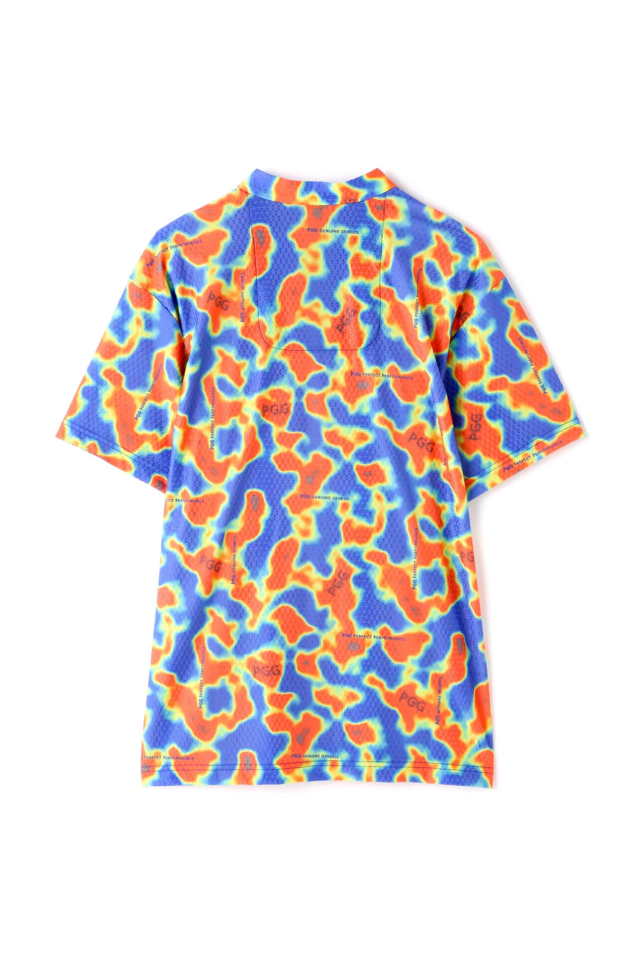 【PGG】【GSIX】トリコットジャガード ナイロンストレッチ半袖ハーフジップアップカットソー <サーモグラフィ> (MENS)