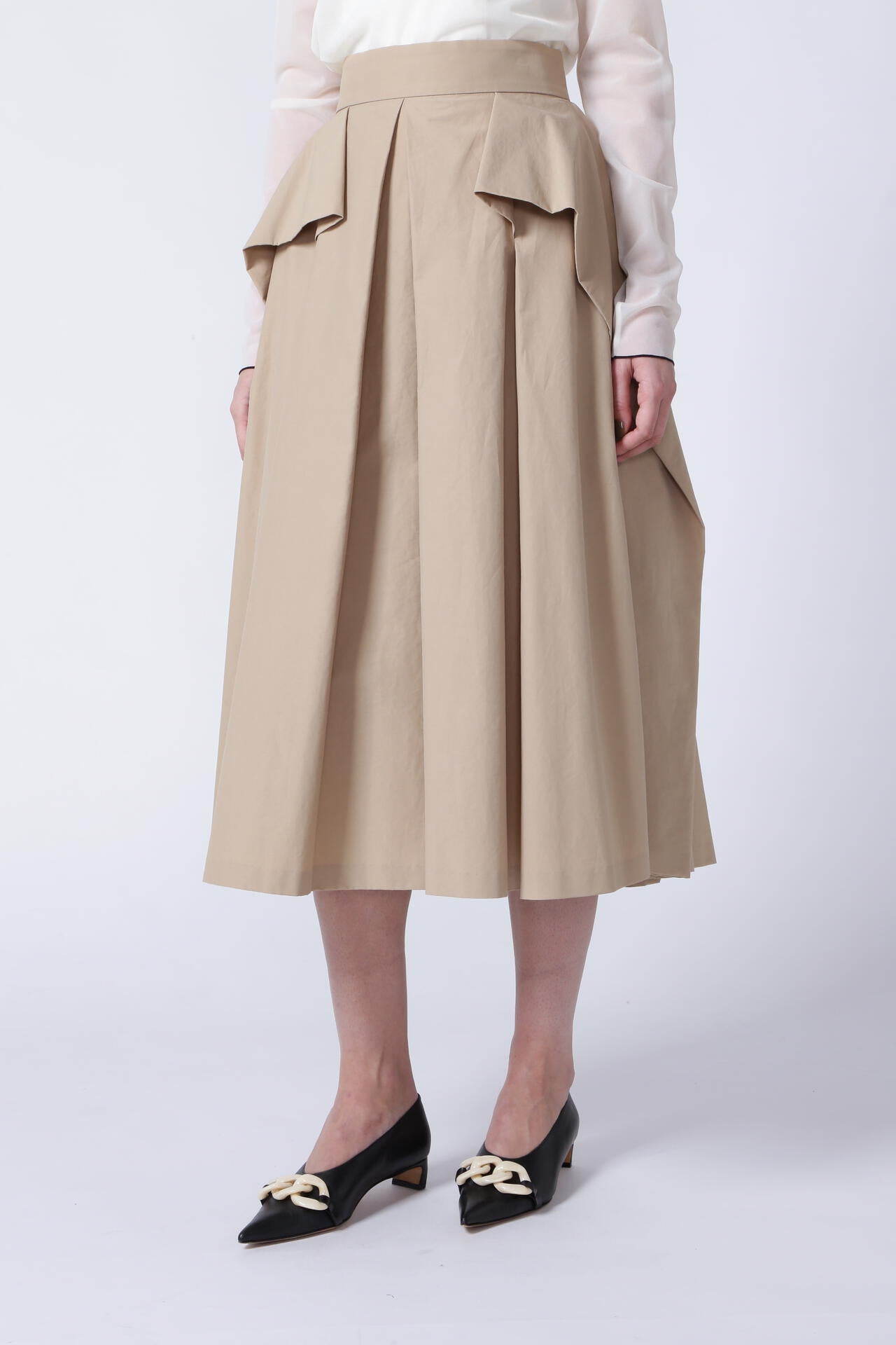 コットンナイロングログランスカート
