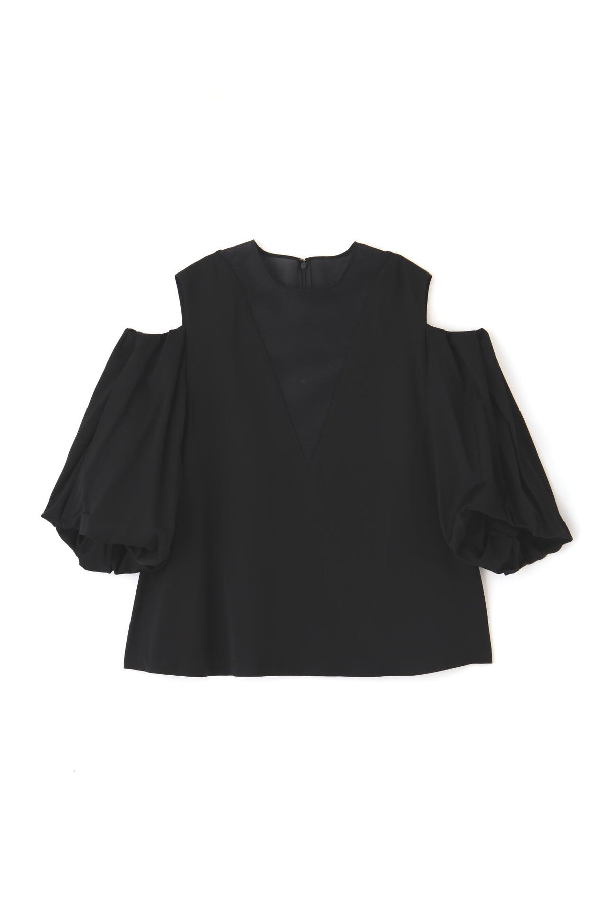 <BLACK LABEL> ハイツイストウールサテンブラウス