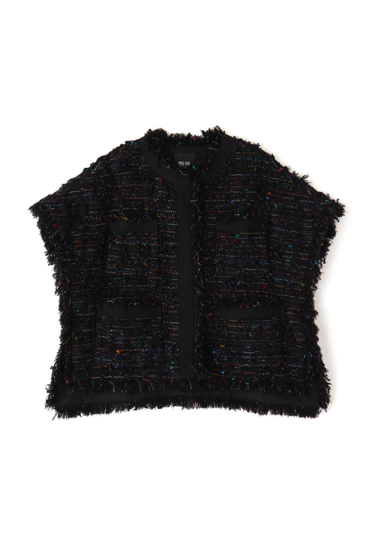 <BLACK LABEL> MALHIAマルチネオンツィードポンチョジャケット