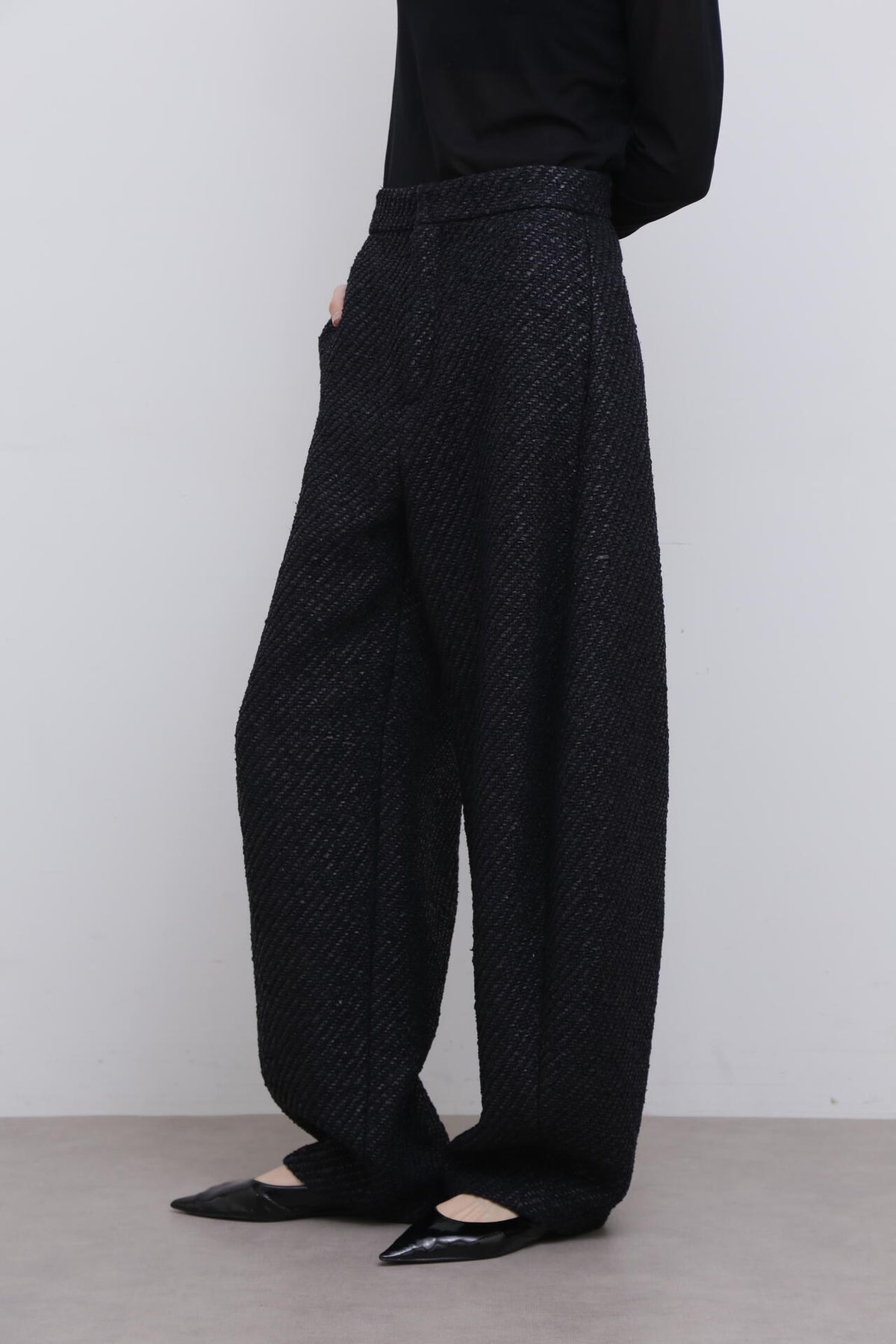 <UNiPH>コーティングヤーンツィードパンツ
