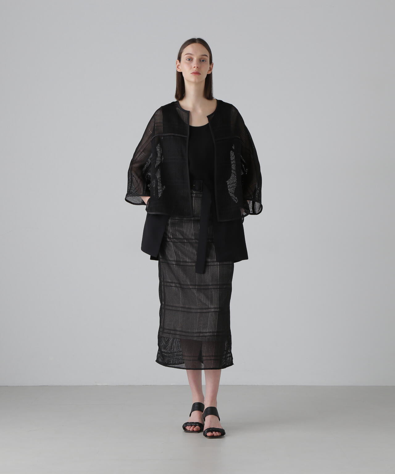 レノクロスチェックジャケット