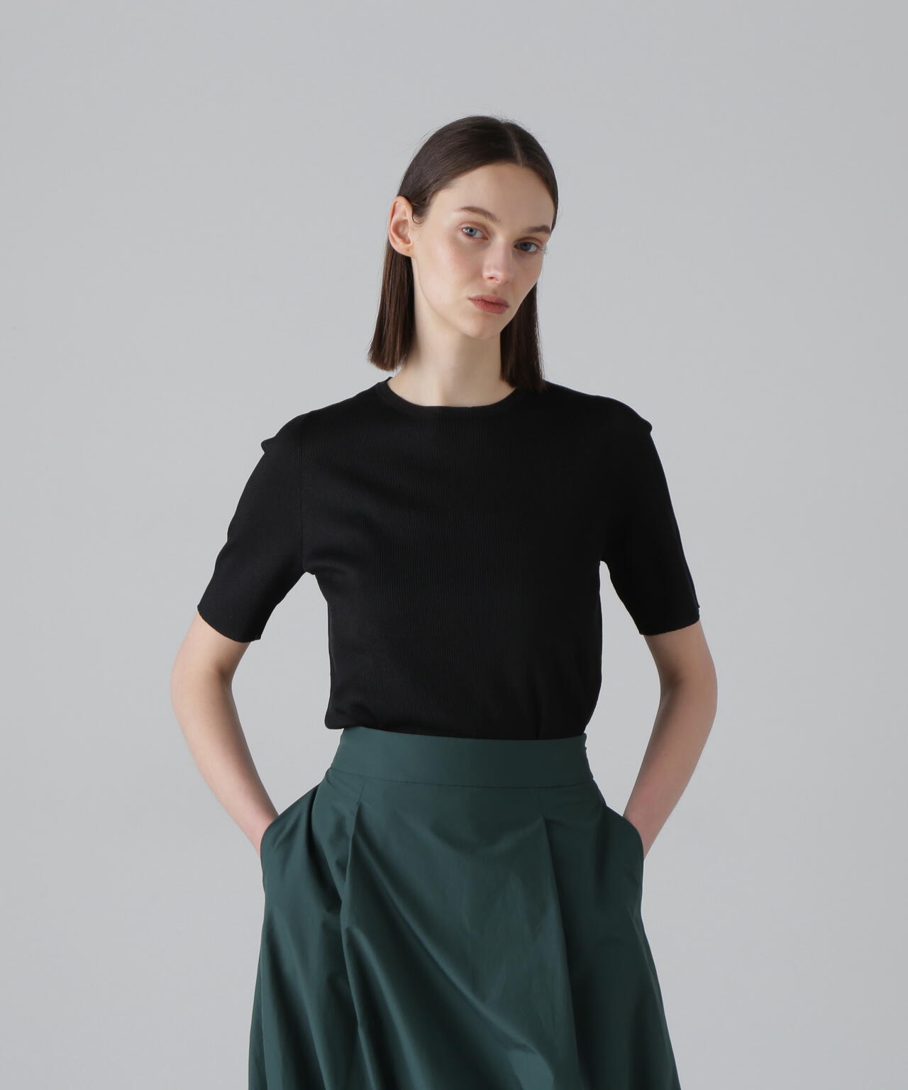 シアーリブニット