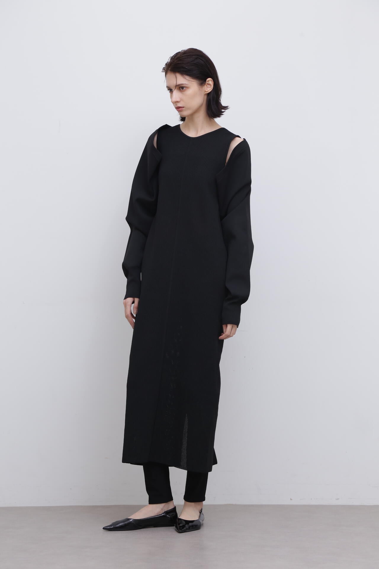 <UNiPH>スポンディッシュストレッチメッシュニットワンピース