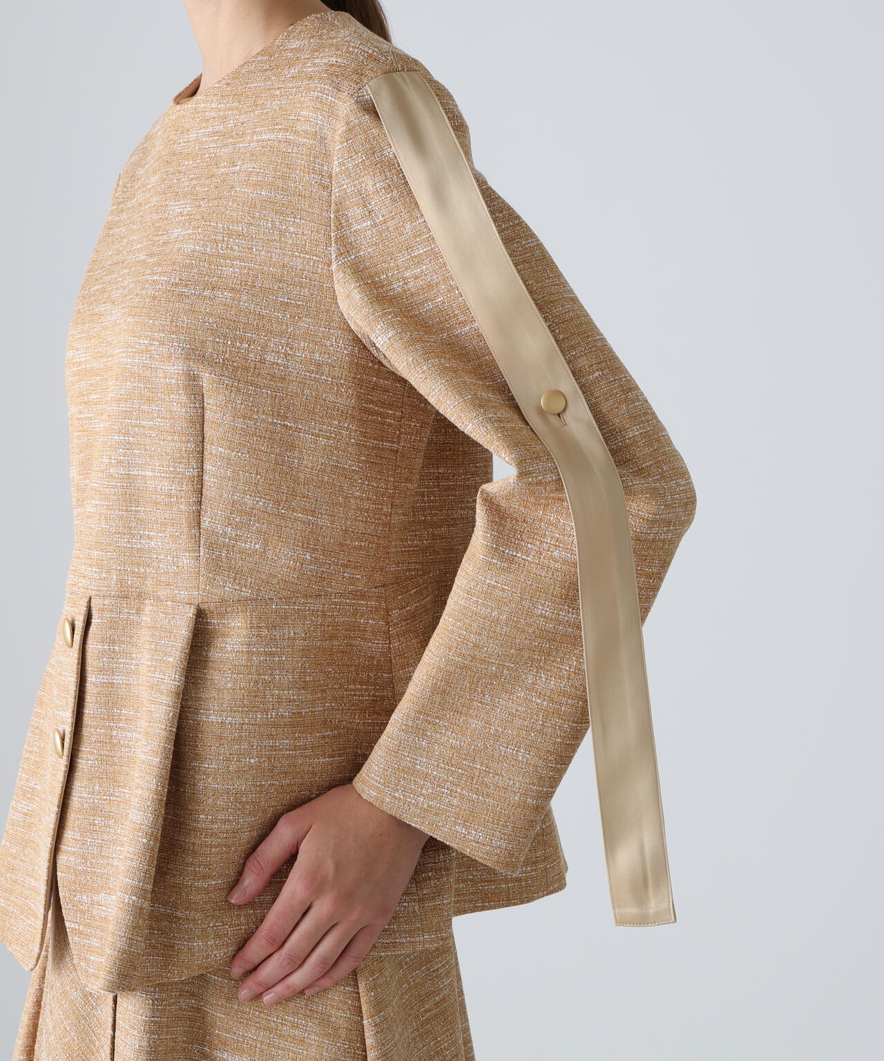 スラブツイードブラウス