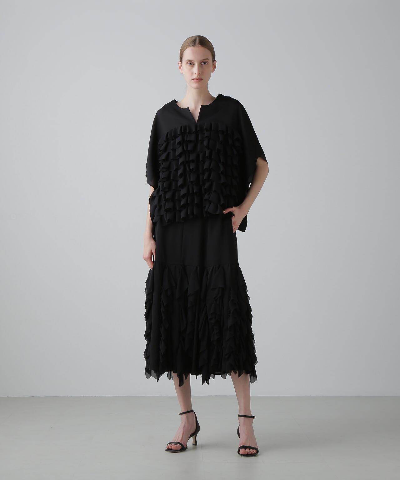 <BLACK LABEL>シルキーツイルブラウス