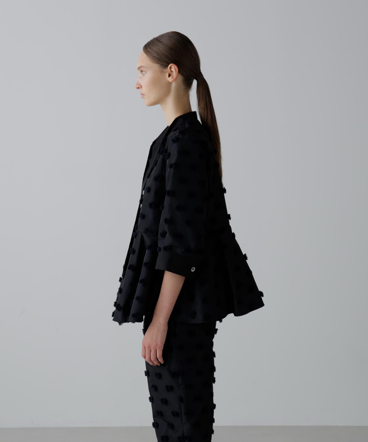 ラビットテールジャガードブラウス